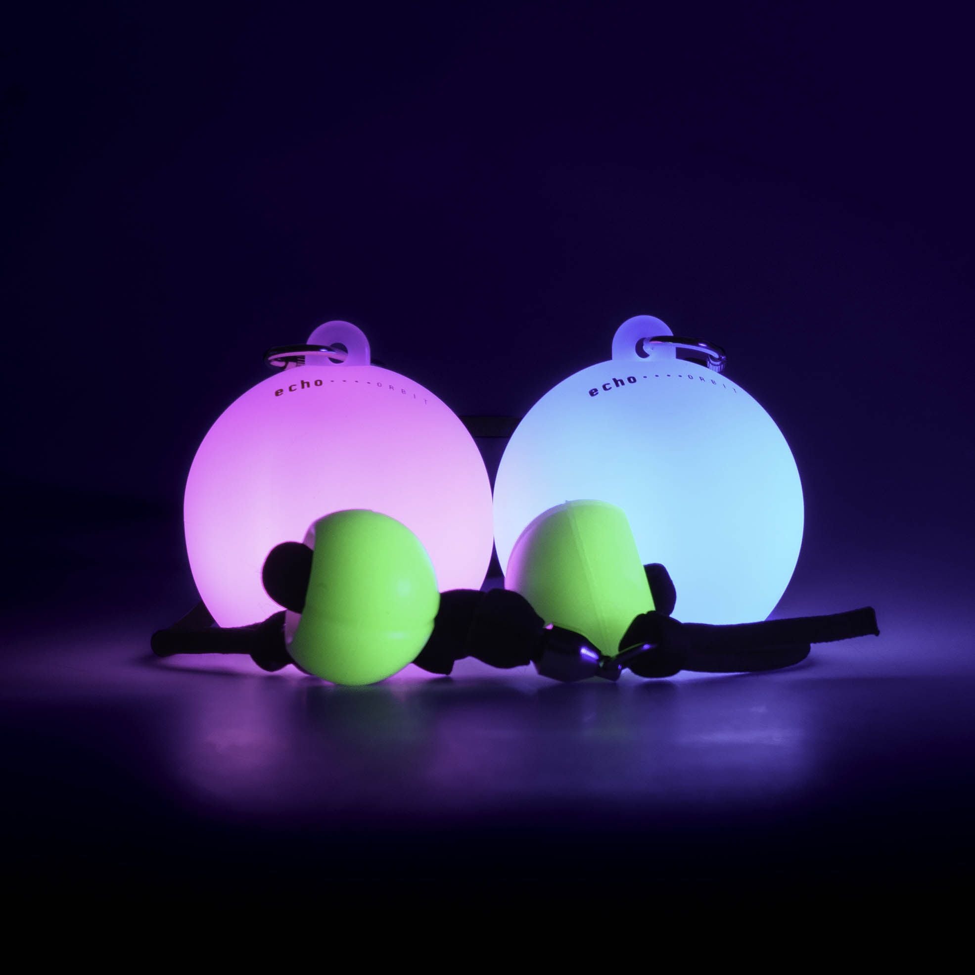 Echo Orbit : Pro - LED USB Multifunction Poi Set - Includes Pro Silicone Poi Handles