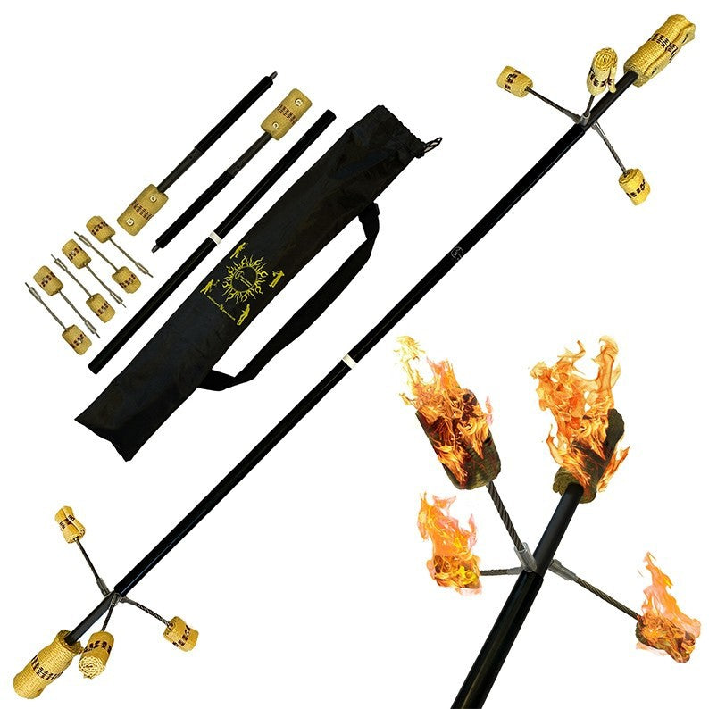 FNG Collapsible Dragon Fire Staff - 1.5m