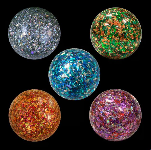 Flowtoys Glitterbomb Contact Poi 90mm - Elemental theme colours available - Sold Individually