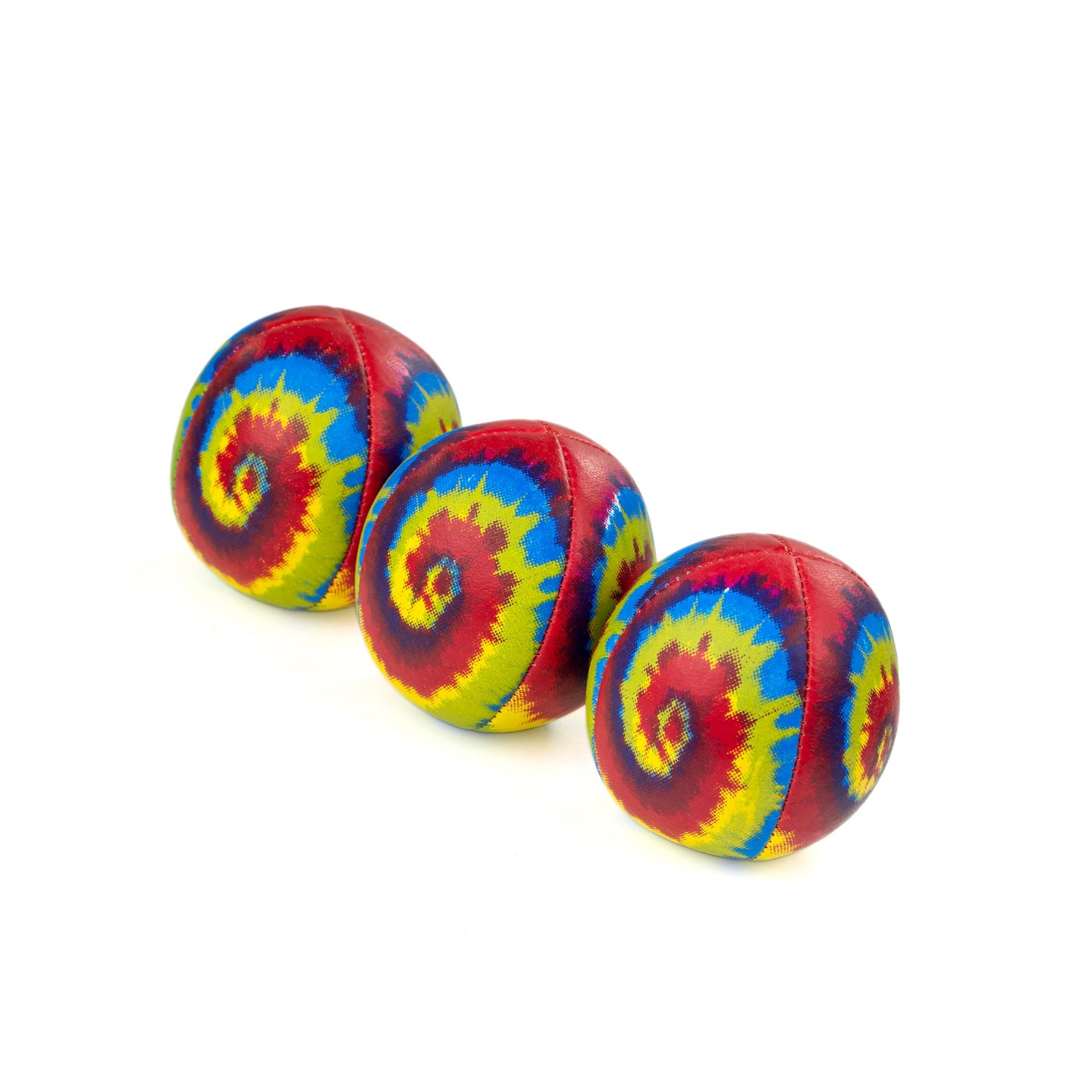 3 Festival Tye Dye Swirls - Red / Yellow / Blue / Green Swirls upside down