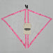 White/pink outstretched Flag Poi with Bag in the middle