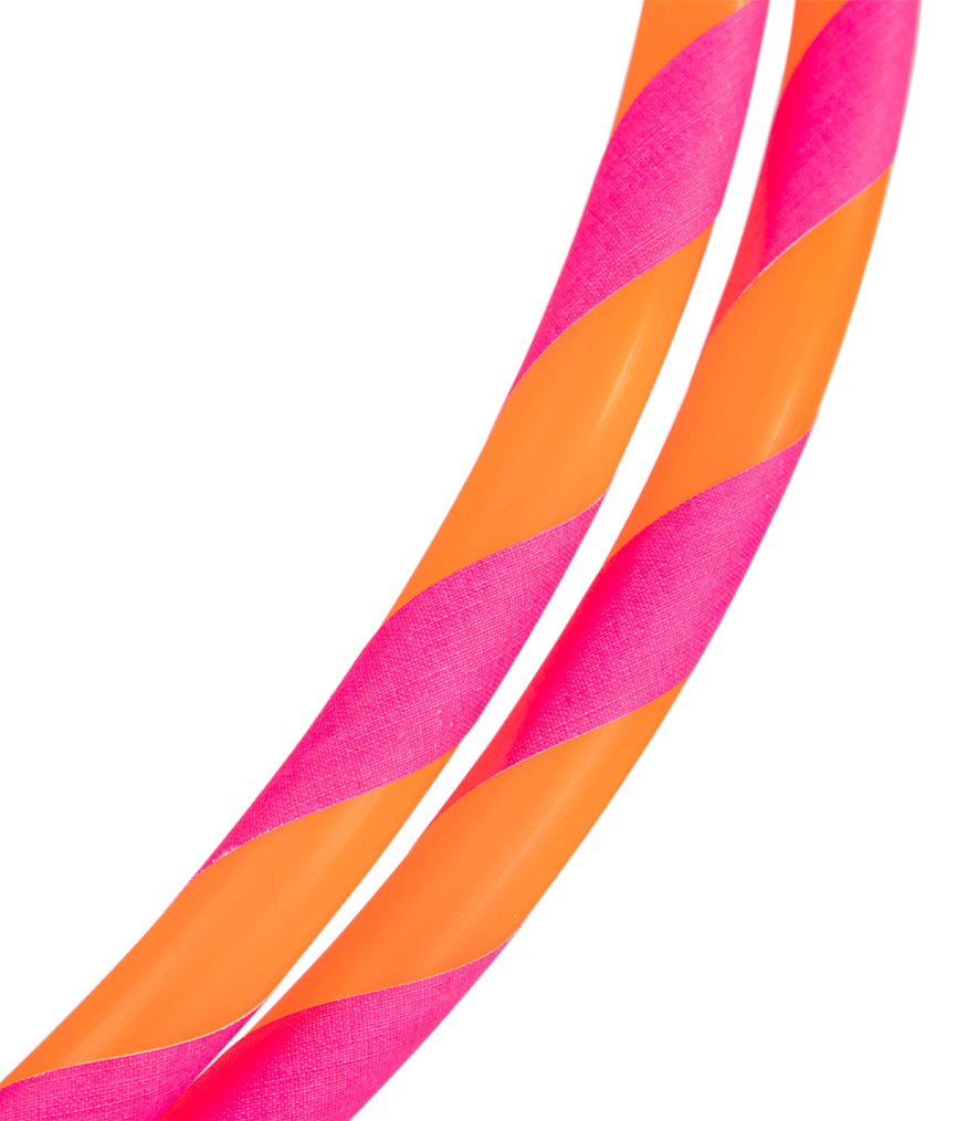 Juggle Dream Flex Elastic Hoop - pink/orange colour - close up picture