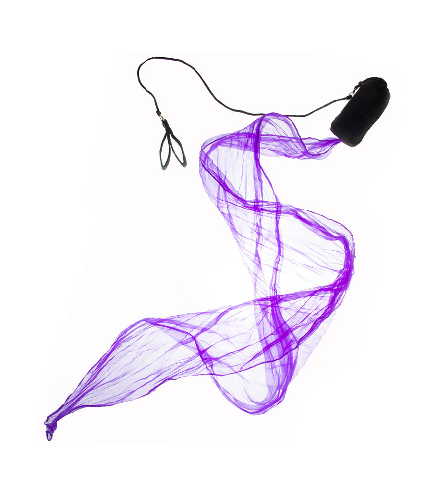 Purple colour Scarf Poi in a move