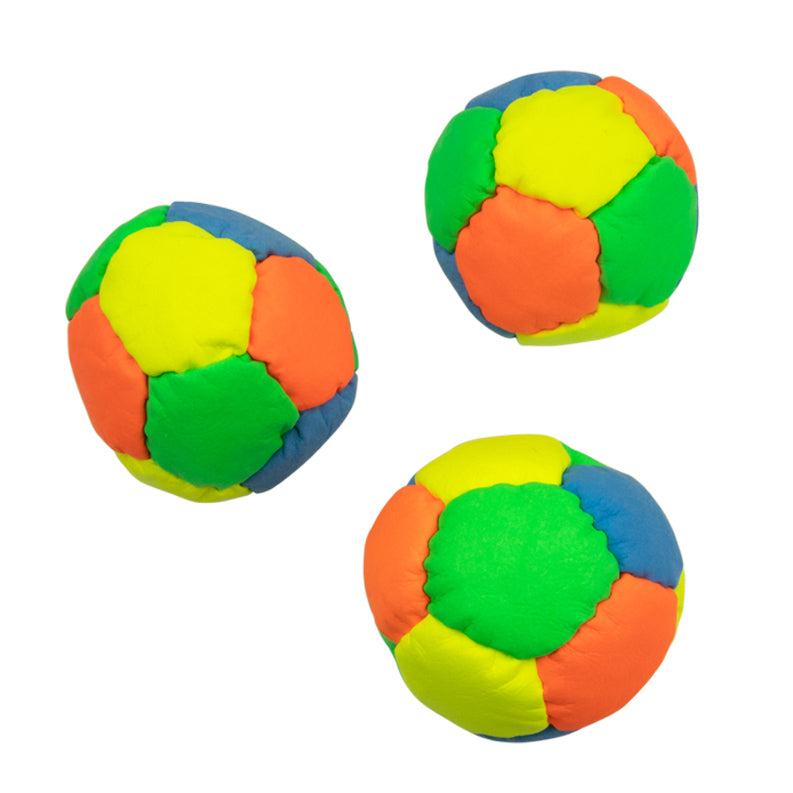 Three Juggle-Light 12-Panel LED Footbaga - 'Multi-Light'