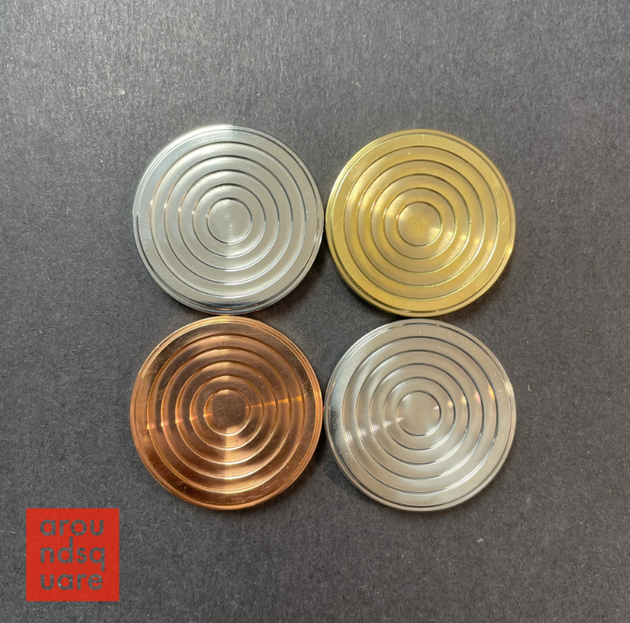 AroundSquare Deadeye - Stepped Edition - ( unknurled ) Large Coin