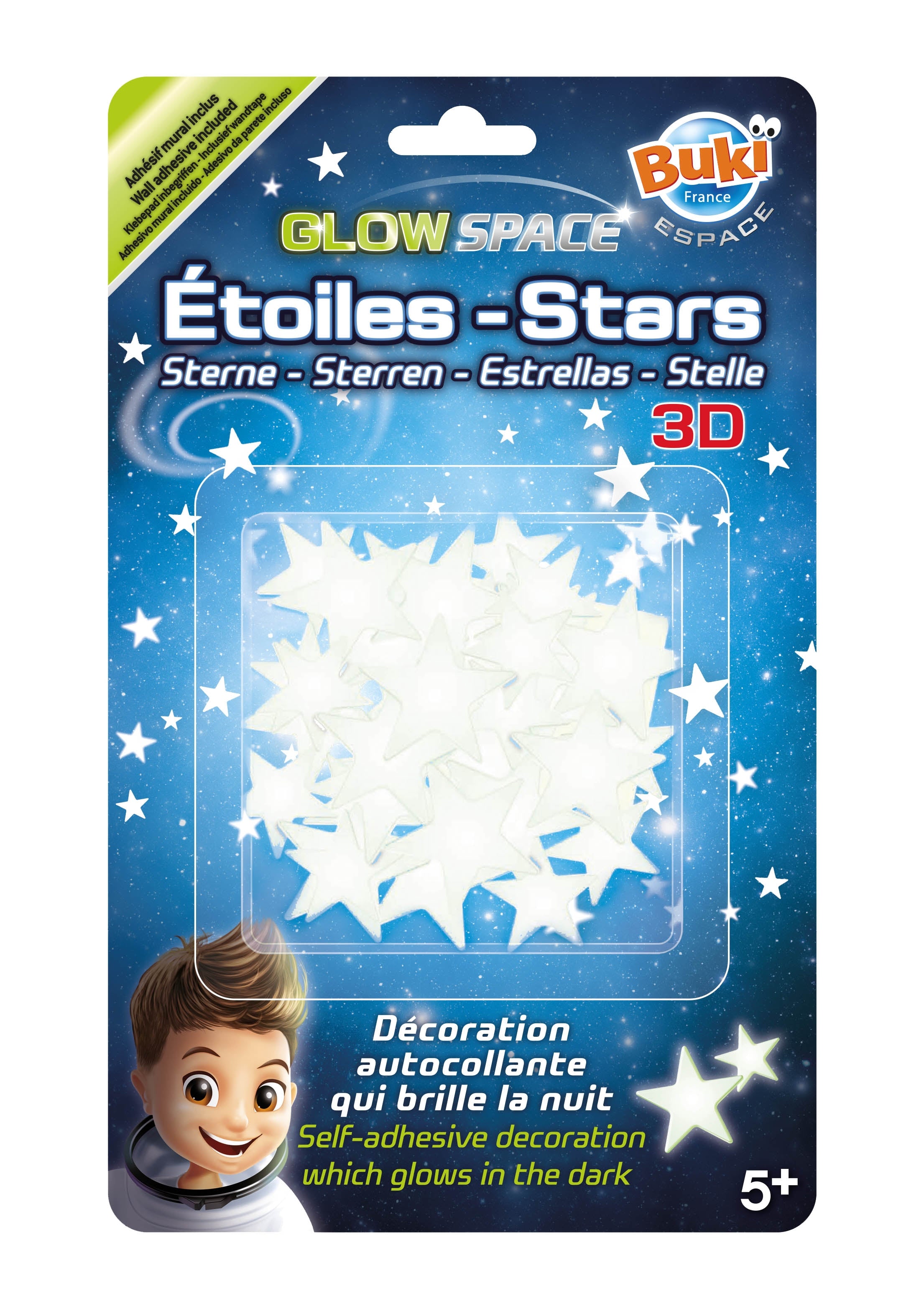 BUKI 3D Glow In the Dark Stars Sticker Set