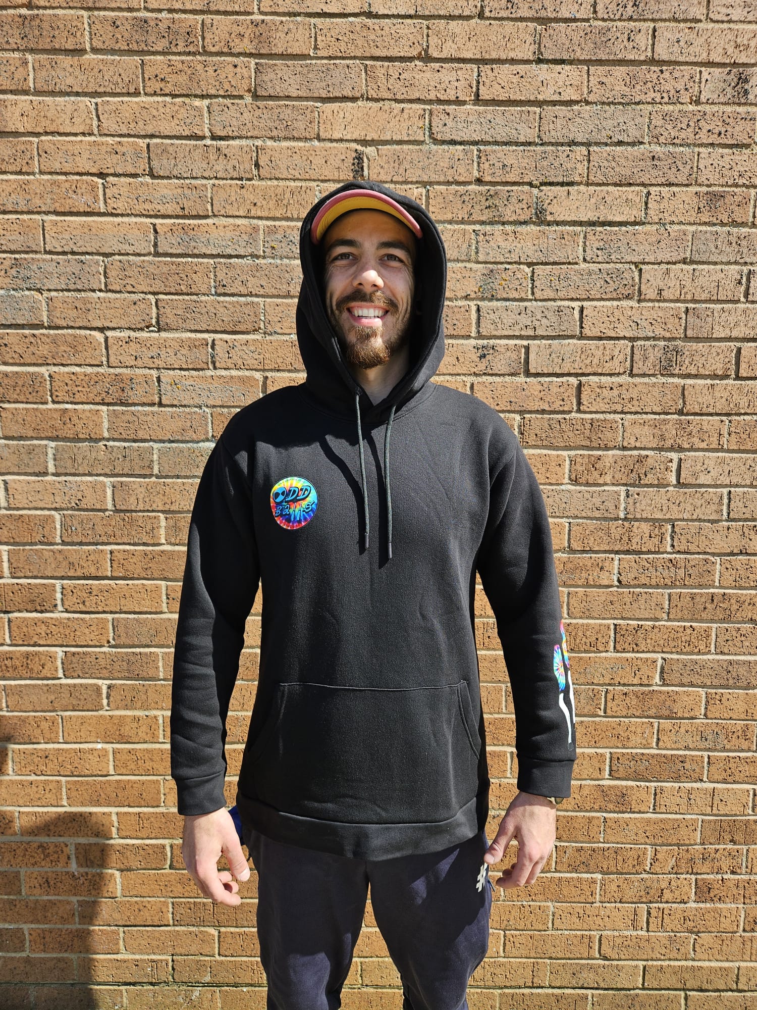 Oddballs Tie-Dye Logo Hoodie - Black Circus & Juggling Sweatshirt