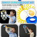 Junior Bubbleologist Kit, Boy playing with bubble kit making bubble sculptures: bubble cube, bubble carousel, bubble volcanos