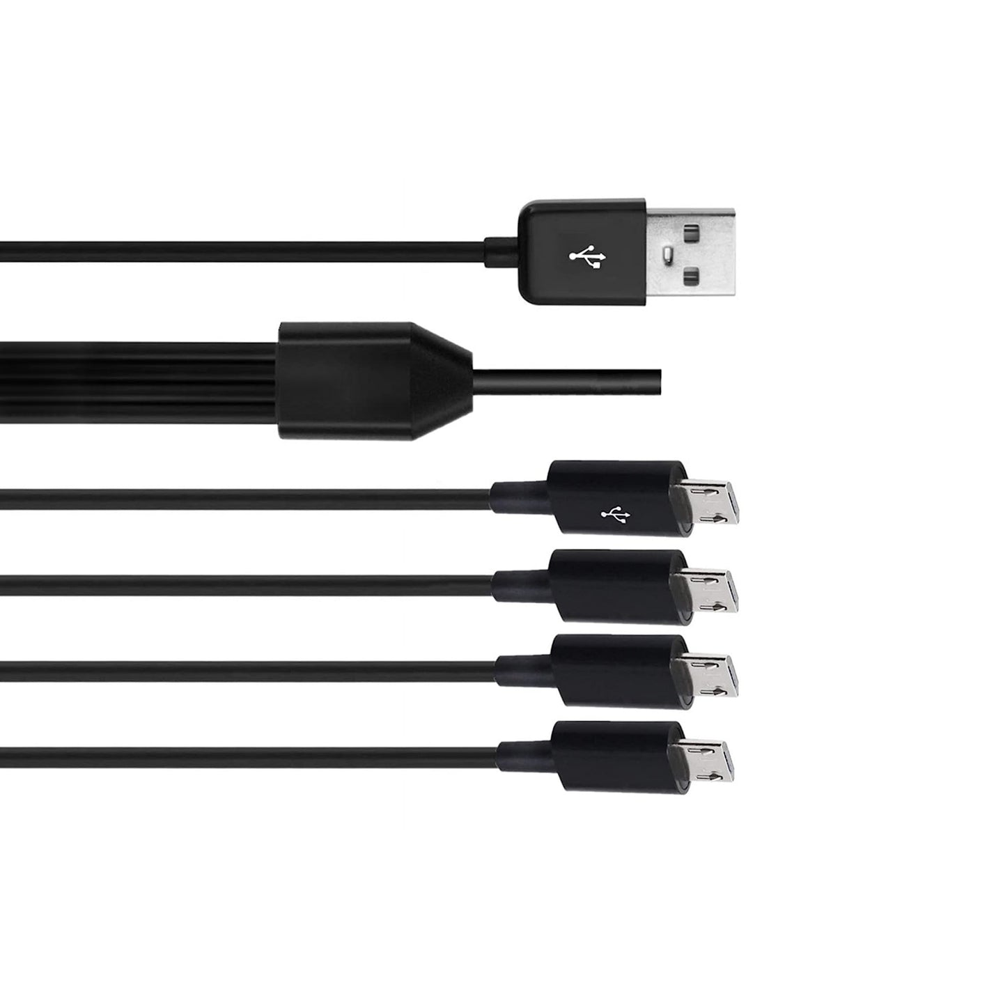 4 Way USB Charger ends and wires connector middle part 
