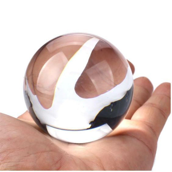 Close-up of Clear Acrylic Contact Juggling Ball
