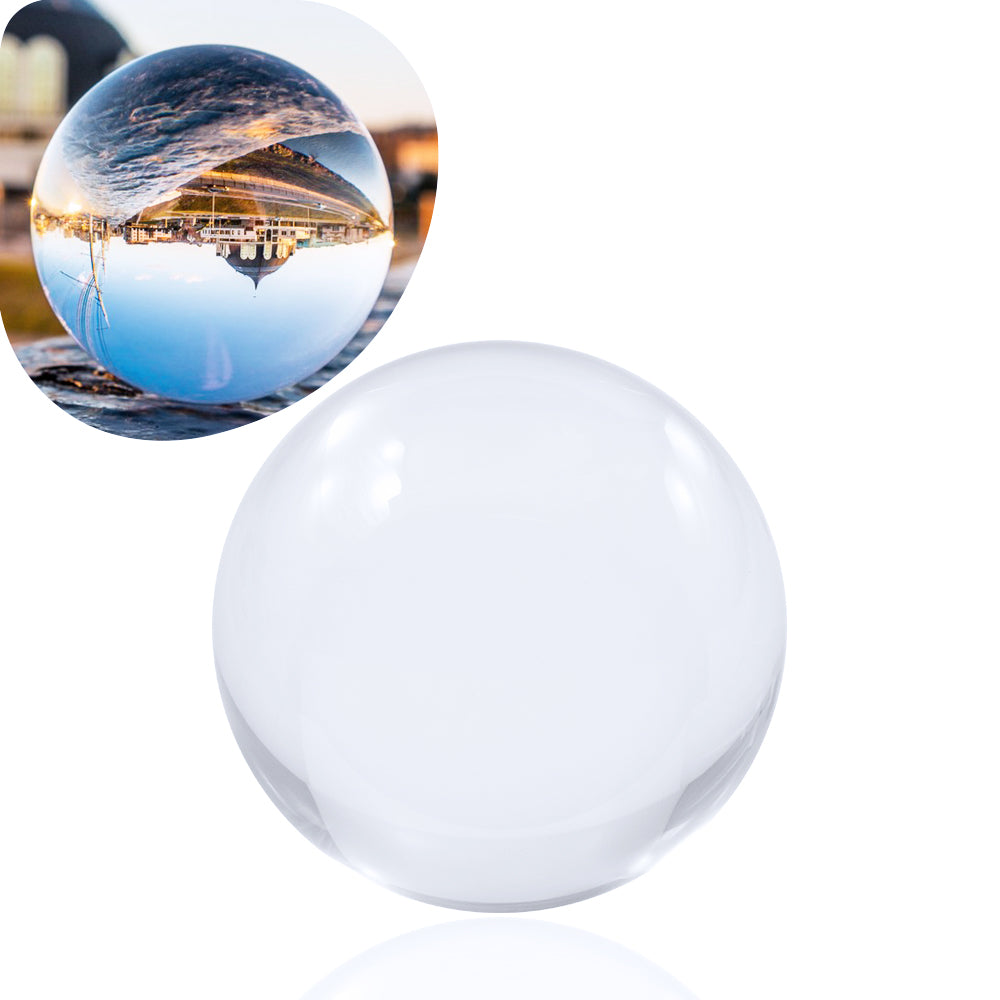 75mm Clear Contact Juggling Ball; Close-up of ball with outside background