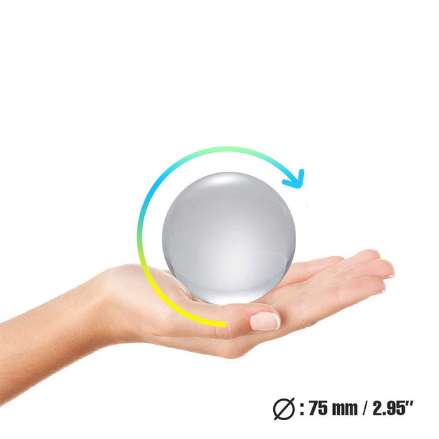 75mm Juggle Dream Crystal Clear Contact Juggling Ball in Hand, diameter 75mm/2.95"