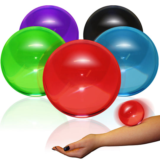 All colours Acrylic Contact Juggling Balls and moving ball on hand