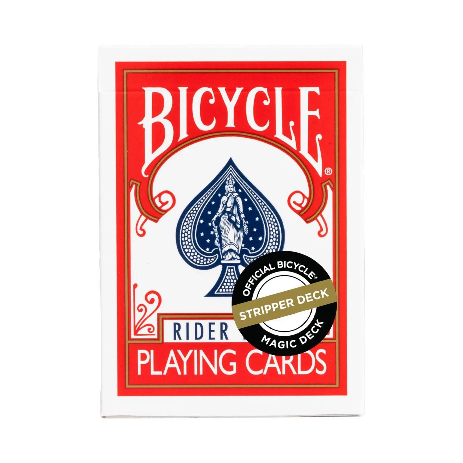Bicycle Red Stripper Deck: Magic Trick Cards for Beginners – Red Rider Back