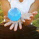 Blue Acrylic Contact Ball in hands