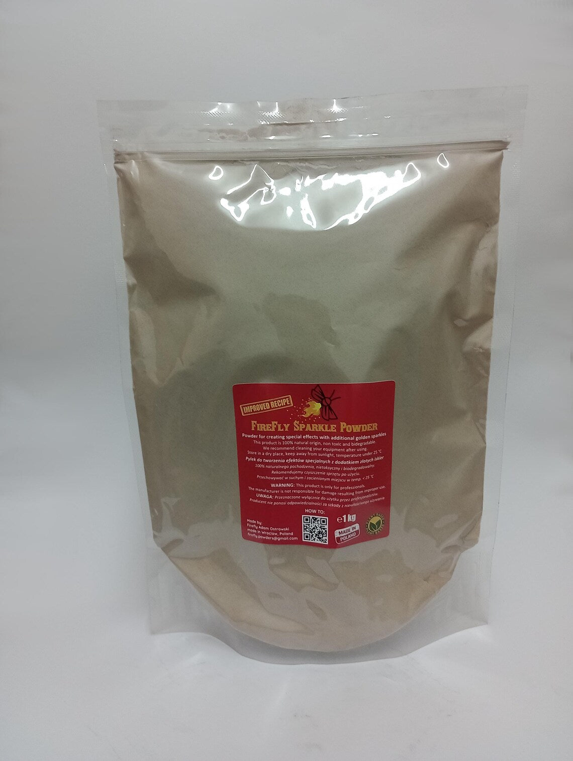 Flowamed Powder FireFly Sparkle Powder 1L: Lycopodium Alternative for Golden Flame Eff