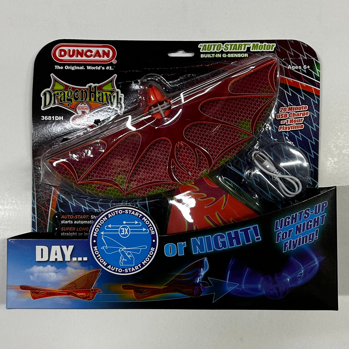 Duncan Dragon Hawk Light-Up Flying Bird - Glider - w/ Power Assist - Bargain Basement