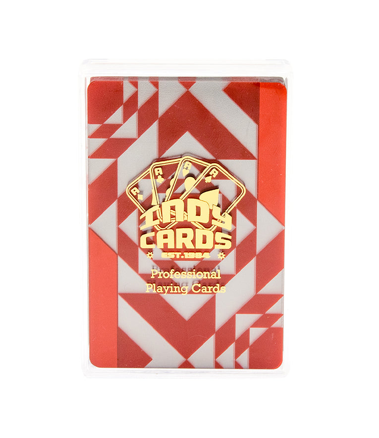 Indy Plastic Playing Cards - Modern Red