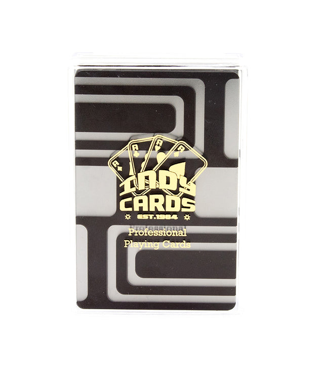 Indy plastic playing cards black sun theme  in box
