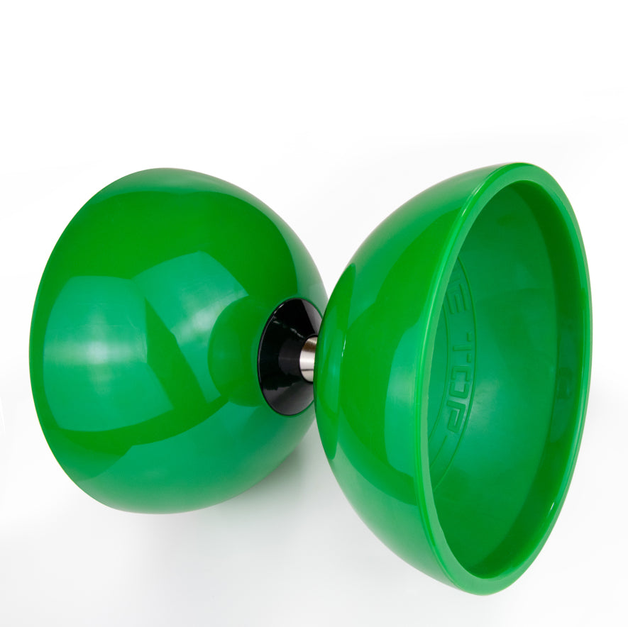 Juggle Dream Big Top Bearing Diabolo from side green colour