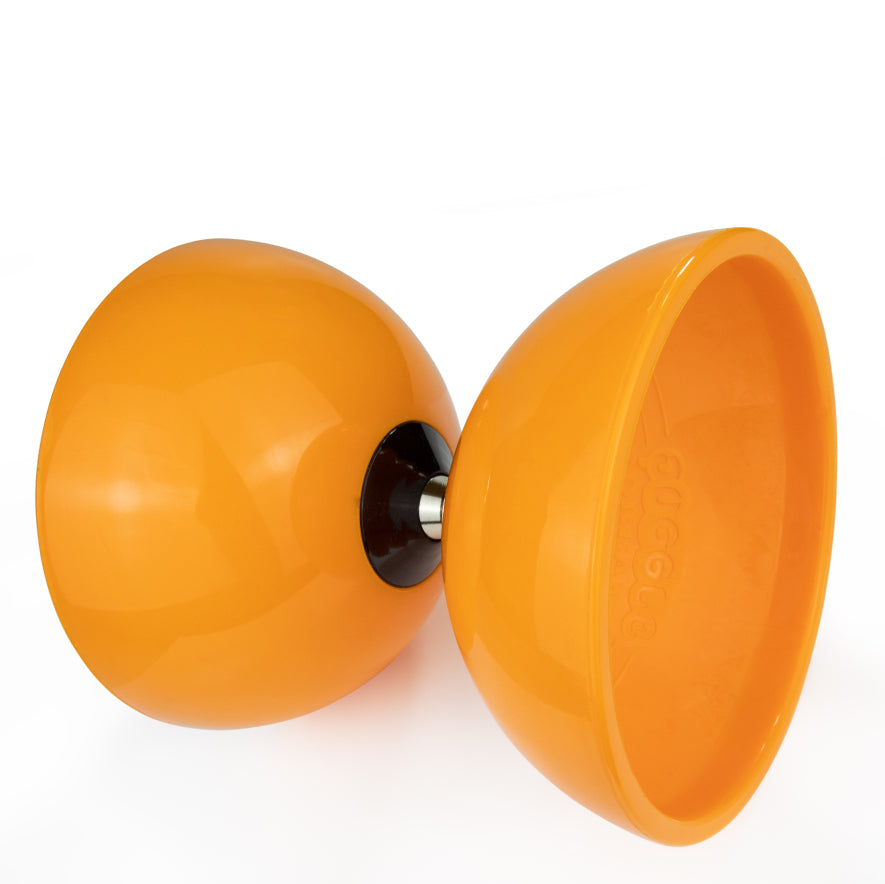 Juggle Dream Big Top Bearing Diabolo from side orange colour