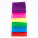 Folded various colours juggling scarves