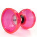 Juggle Dream Cyclone Quartz 2 Diabolo from side - pink colour