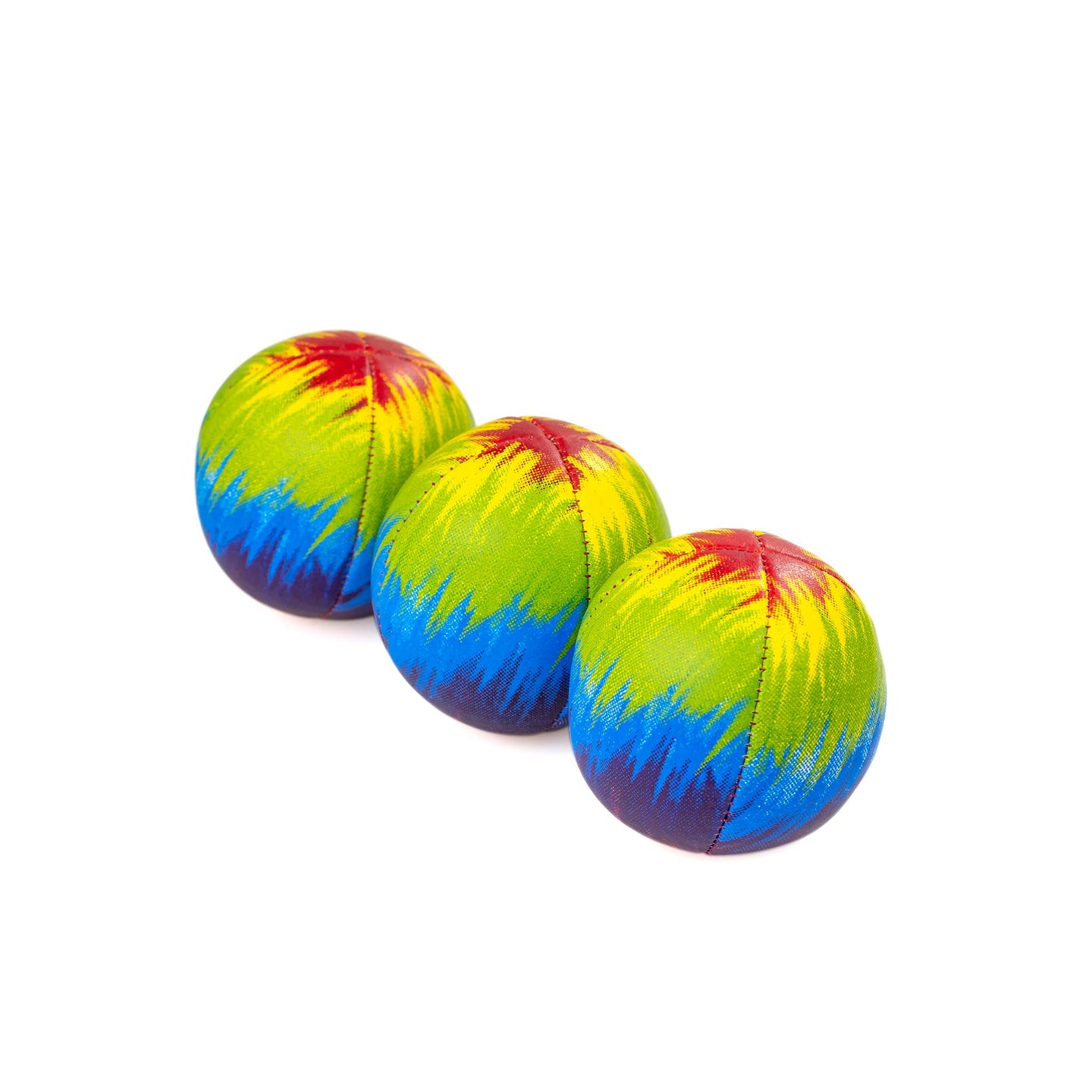 3 Festival Tye Dye Swirls - Red / Yellow / Blue / Green Wavey Stripe