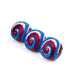 3 Festival Tye Dye Swirls - Blue / White / Red Swirl