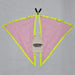 Pink/yellow outstretched Flag Poi with Bag in the middle