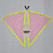 Pink/yellow outstretched Flag Poi with Bag in the middle