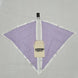 Purple/white outstretched Flag Poi with Bag in the middle