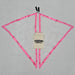 White/pink outstretched Flag Poi with Bag in the middle