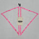White/pink outstretched Flag Poi with Bag in the middle