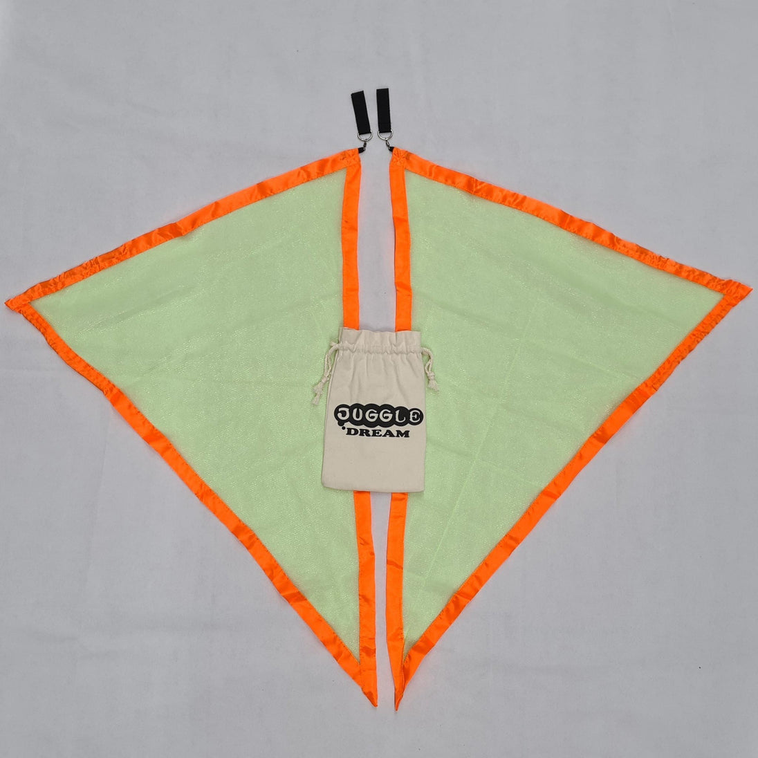 Yellow/orange outstretched Flag Poi with Bag in the middle