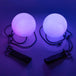 LED Poly Poi Set is glowing in purple colour