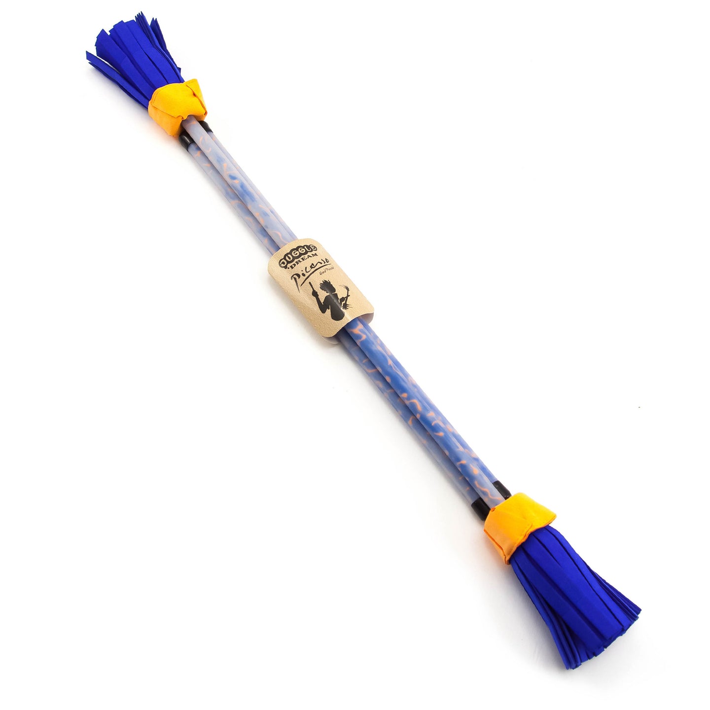 Packed Blue/ Orange Picasso Flower Stick with Handsticks 