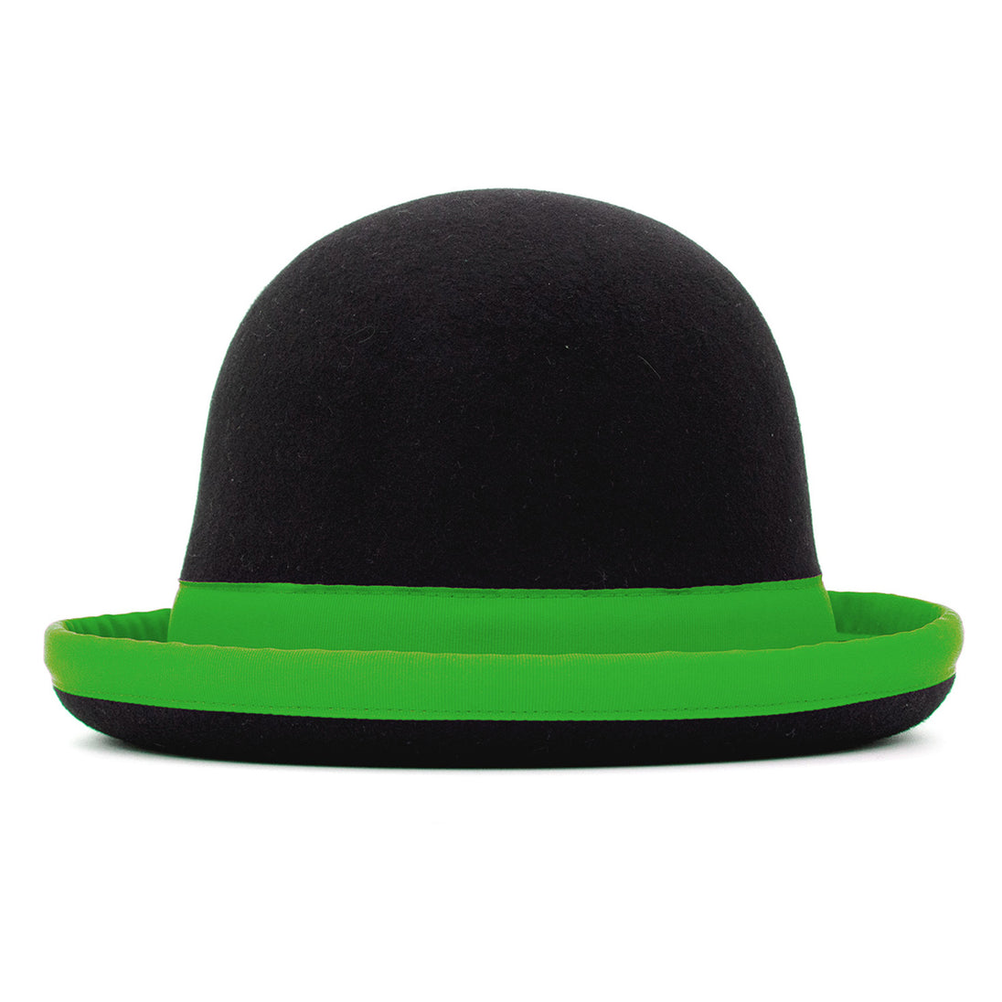 Black with green trim Hat from side