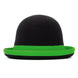 Black with green trim Hat from side