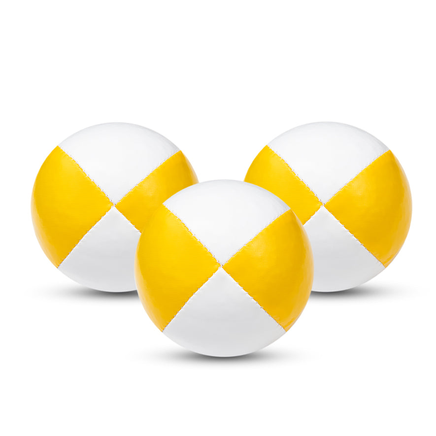 Juggle Dream Set of 3 Professional Juggling Balls - yellow/white colour