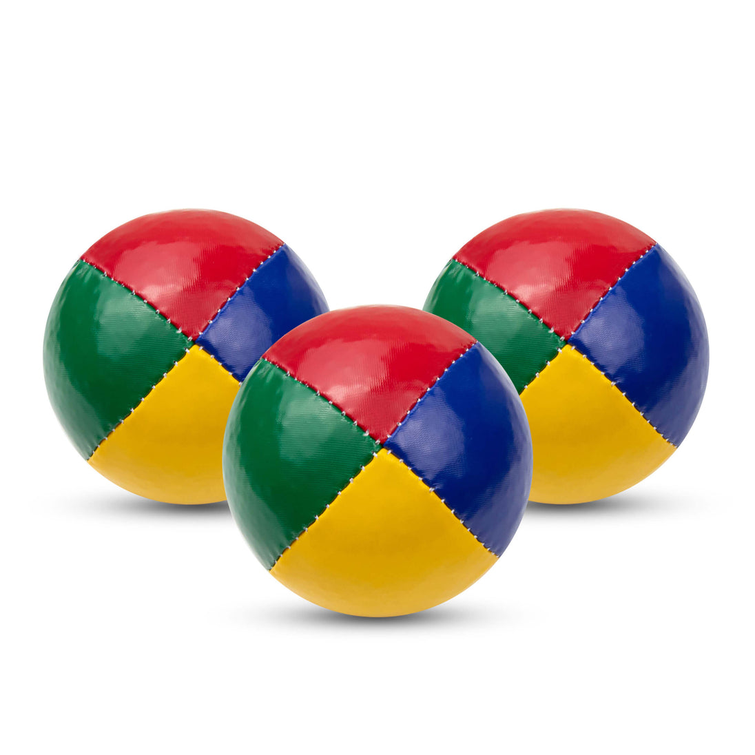 Three beach juggling balls