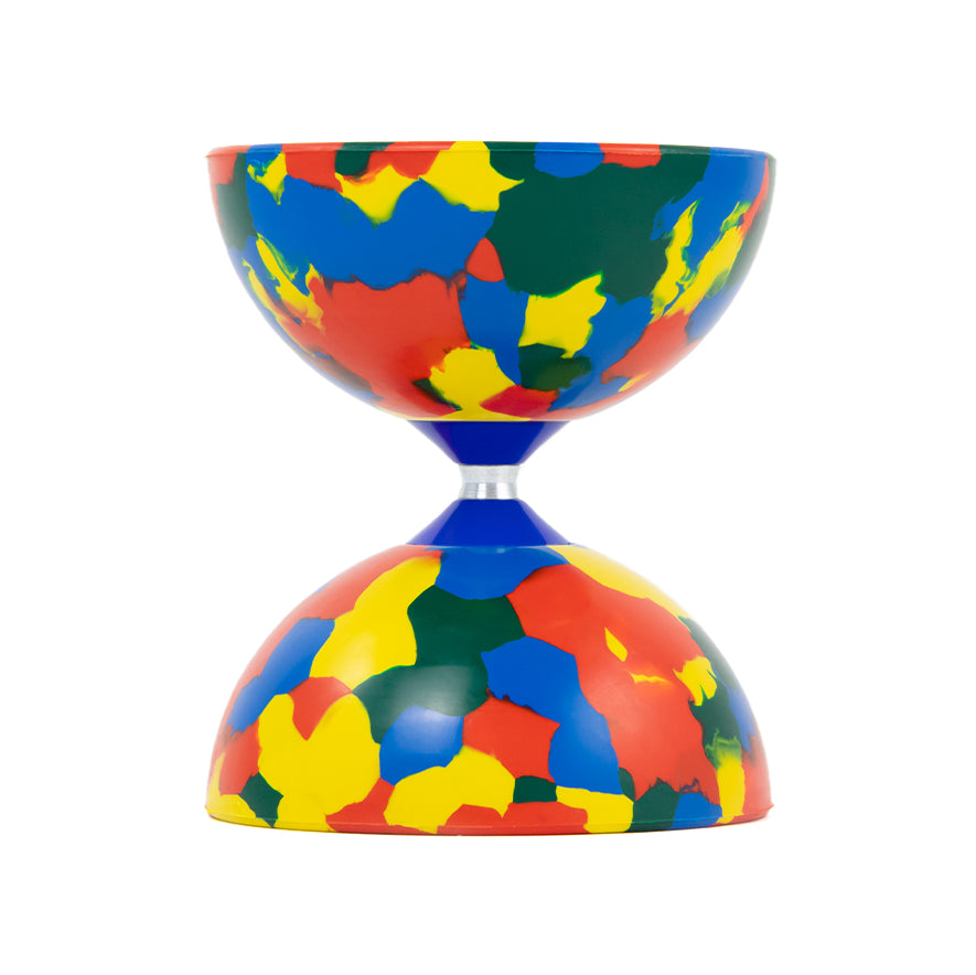 Diabolo Jester multicolore avec bâtons en aluminium et sac de transport – Ensemble Diablo en caoutchouc Diabolo Jester multicolore avec bâtons en aluminium et sac de transport – Ensemble Diablo en caoutchouc