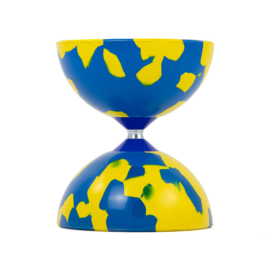 Juggle Dream Jester Medium Diabolo blue/yellow colours