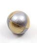 Silver and light golden 8-panel Squeeze Juggling Ball