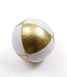 White and light golden 8-panel Squeeze Juggling Ball