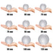 Various sizes of Clear Contact Juggling Balls in Hands