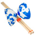 Juggle Dream white and blue colours Diabolo Toy with wooden handsticks