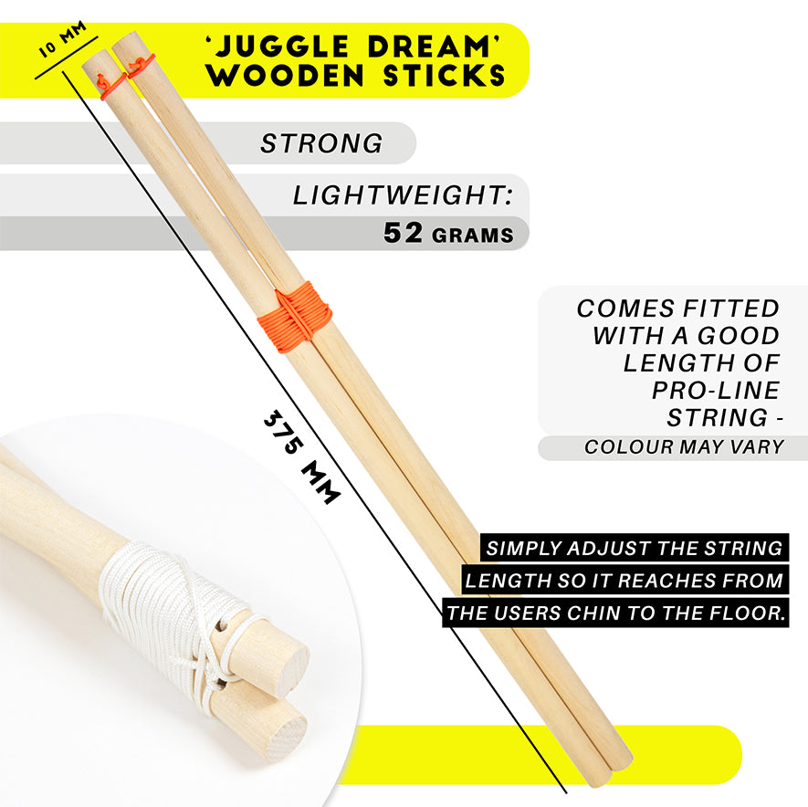 Juggle Dream wooden diabolo handsticks dimensions