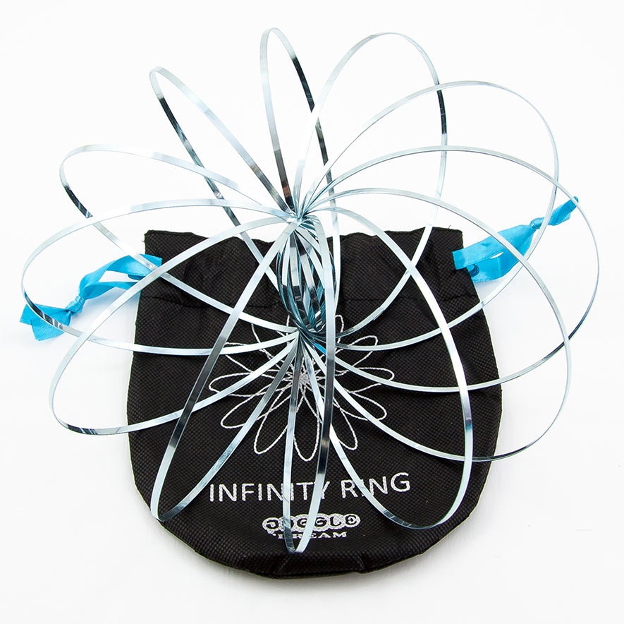 Juggle Dream Infinity Ring with bag - blue colour 