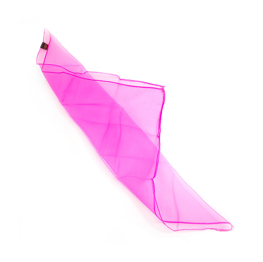 Half folded juggling scarf of pink colour